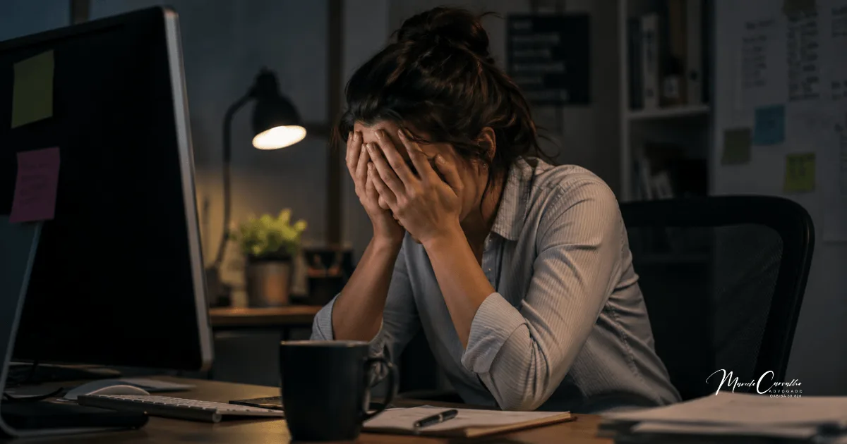 Leia mais sobre o artigo Síndrome de Burnout no Trabalho: O Que a Empresa Não Te Conta Sobre Seus Direitos