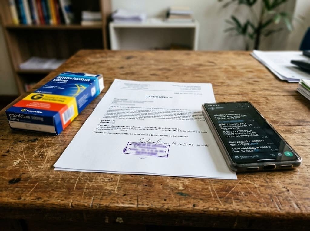 Laudos médicos e mensagens abusivas como prova de doença do trabalho e rescisão indireta.