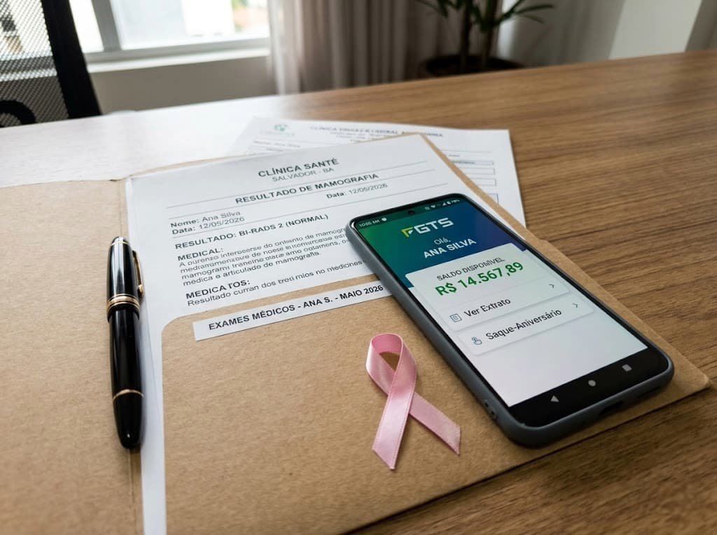 Aplicativo do FGTS e exames médicos para solicitar saque por doença grave.