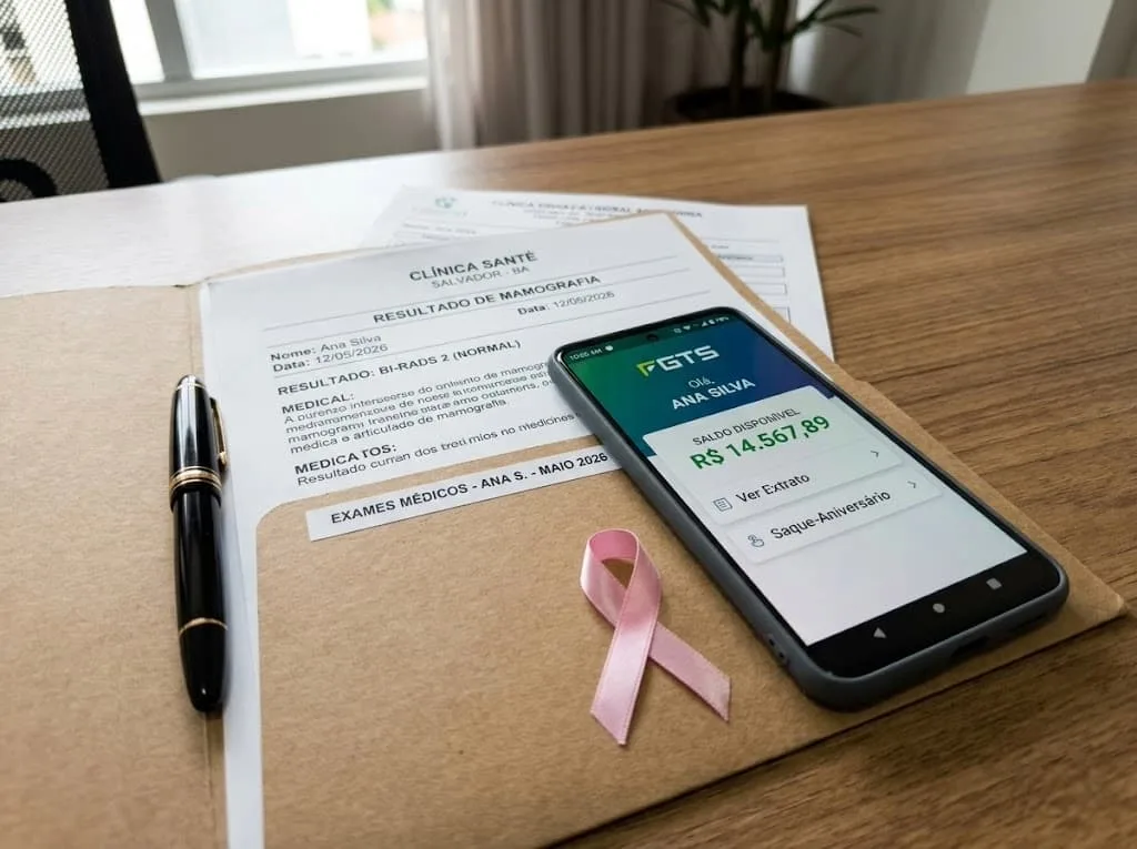 Aplicativo do FGTS e exames médicos para solicitar saque por doença grave.